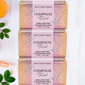 Bath & Body Works Champagne Toast Shea Butter Cleansing Bar - Set of 3pc.